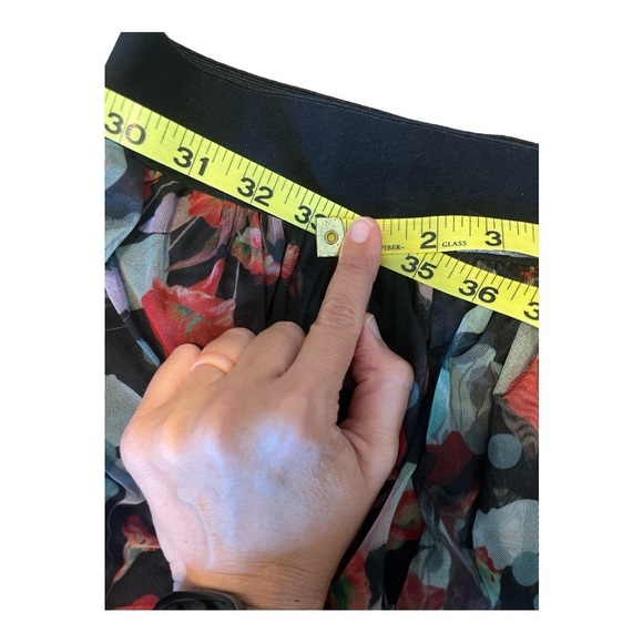 metro wear Midi Skirt Romantic Floral Skirt Women’s Size L Floral and Polka Dot - Picture 7 of 9